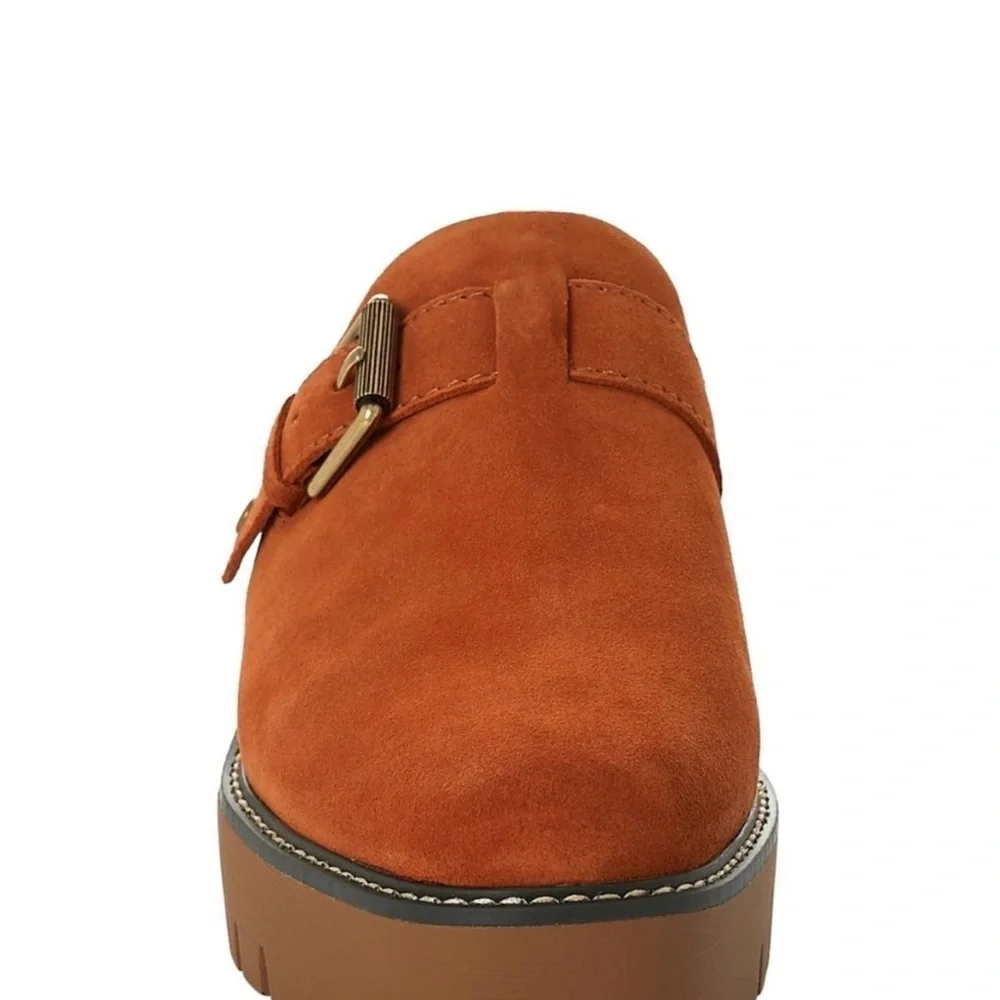 Naturalizer Golden Maple  Suede Slip-On Mules Sz 8 Like New - Picture 8 of 10